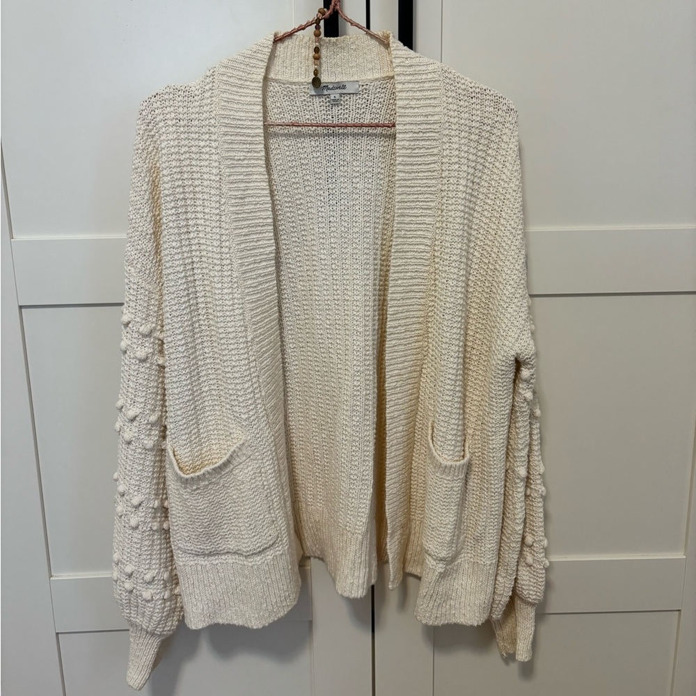 Madewell Cream Bobble Cardigan